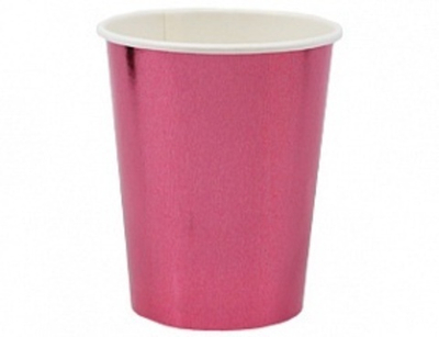Стакан фольг розовый
