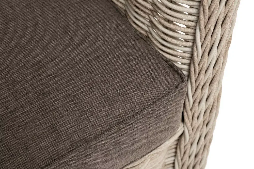 "Гляссе" диван трехместный из искусственного ротанга, цвет бежевый