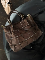 Женская сумка из натуральной винтажной кожи коричневого цвета