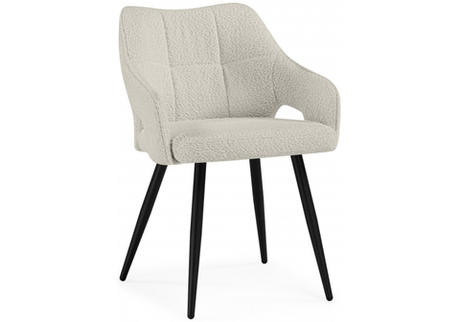 Стул на металлокаркасе Woodville Hera beige, black, ножки черные