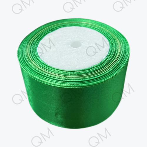 Лента атласная 5 см 25 ярдов (зеленая) №019
