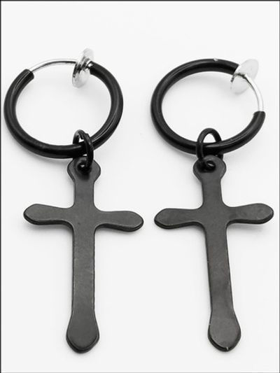 Клипсы на пружинке "Кресты" без прокола ушей.