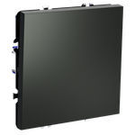 Перекрестный переключатель встраиваемый VOLTUM S70 одноклавишный 10А, (титан)