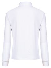 Белая комбинированная блузка AMADEO