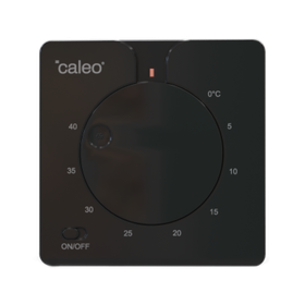 Терморегулятор CALEO C430 black, встраиваемый, аналоговый, 3.5 кВт