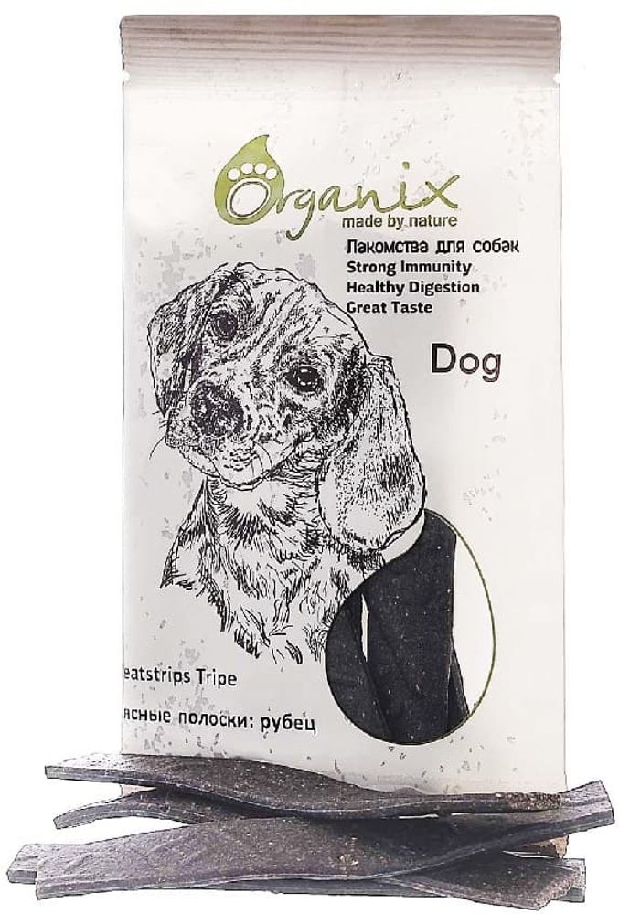 Organix Лакомства для собак Мясные полоски: рубец