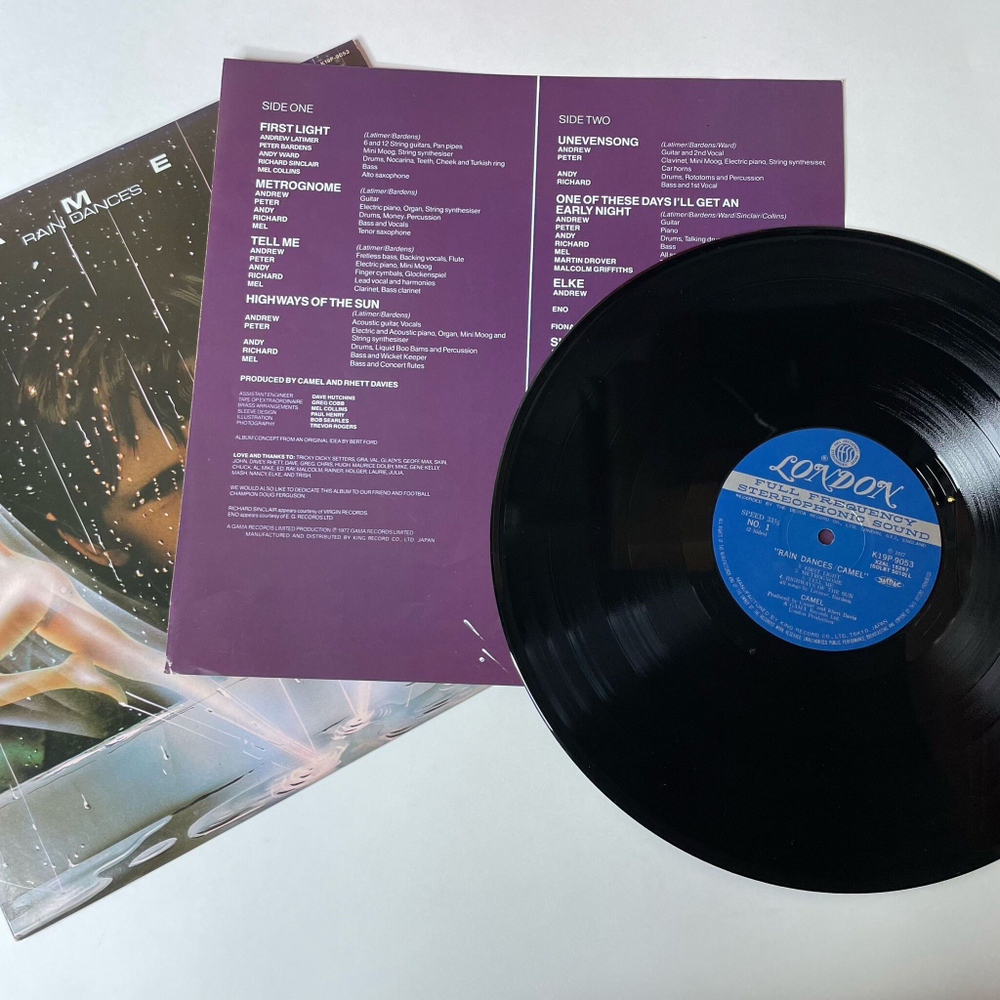 Винтажная виниловая пластинка LP Camel Rain Dances (Japan 1980) (No Obi)