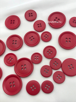 Пуговицы на прокол16 красные