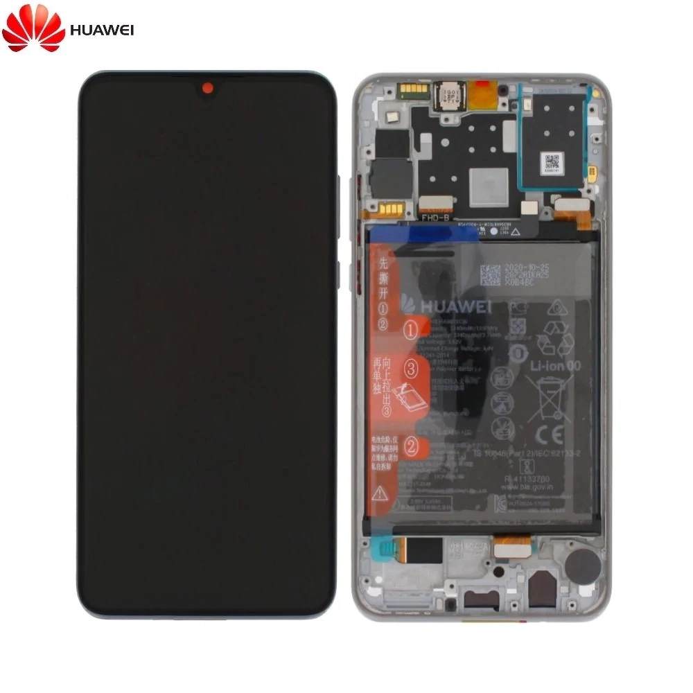 Huawei P30 Lite (MAR-LX1M) / Дисплей (в сборе с тачскрином и аккумулятором) (в рамке) (ORIG-SP)
