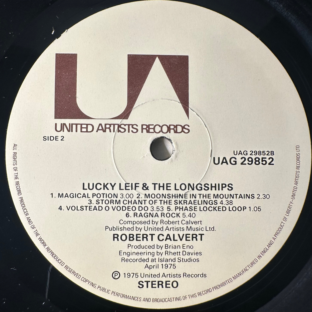 Robert Calvert ‎– Lucky Leif And The Longships (Англия 1975г.)
