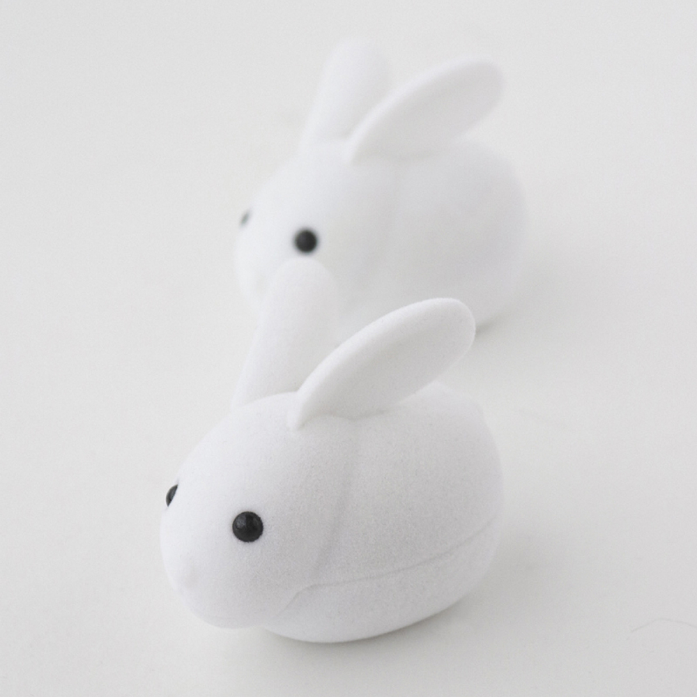 Флокированный футляр в виде кролика для ювелирных украшений