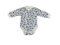 Боди с длинным рукавом на кнопках из футера (100% хлопок с начесом) на рост 68 см