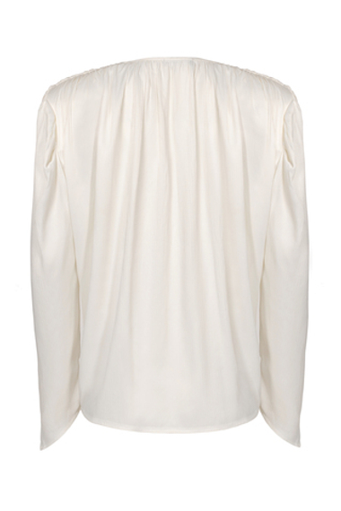 «Draped-detailing blouse» Блуза с драпировками из вискозы.