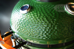Керамический гриль-барбекю с окошком 22 дюйма (зеленый) (57см) c чехлом