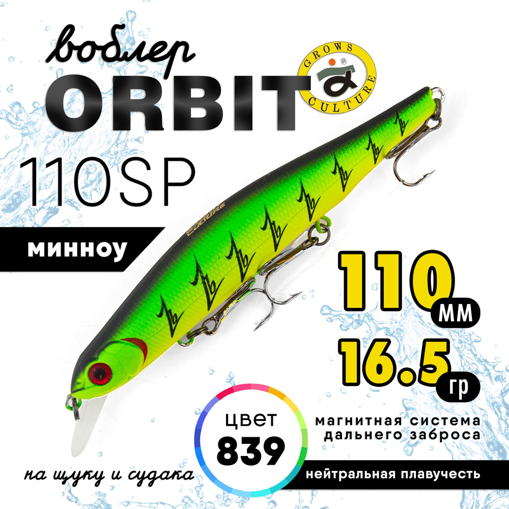 Воблер Grows Culture Orbit 110SP (110мм, 16.5гр)