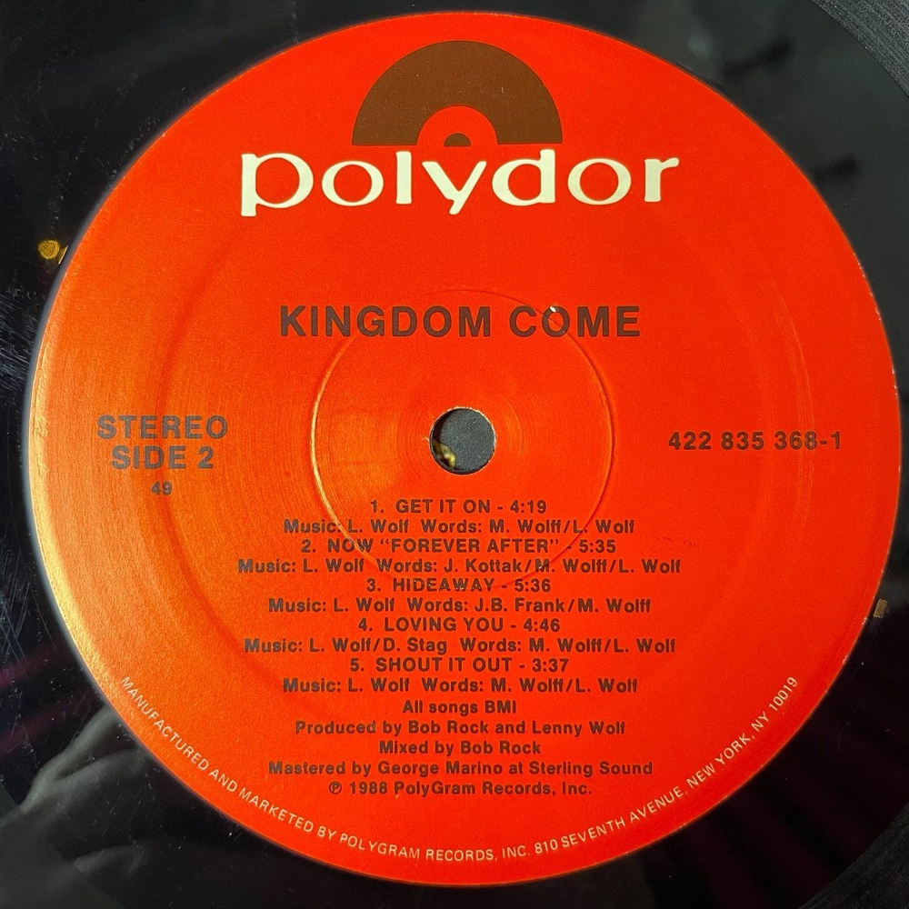 Винтажная виниловая пластинка LP Kingdom Come (USA 1988)