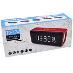 Беспроводная колонка TG-174 (5W/TF/USB/FM) ЧАСЫ