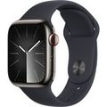 Apple Watch Series 9 GPS + Cellular 41mm Graphite Stainless Steel Case with Midnight Sport Band