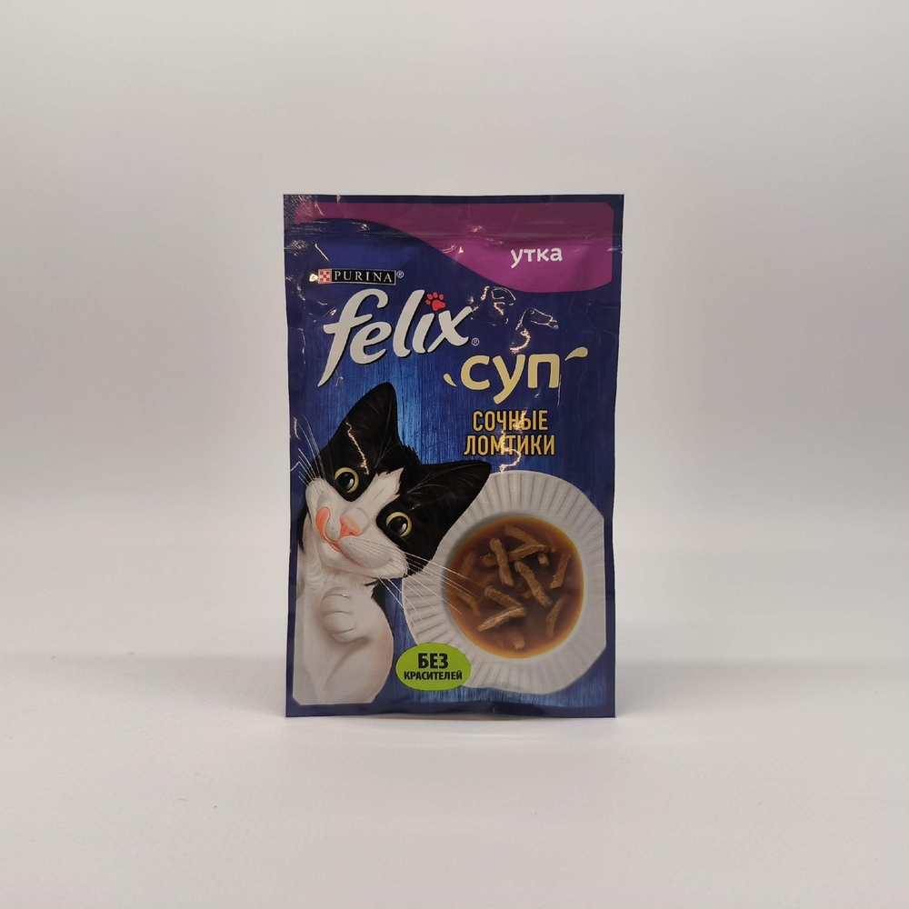 Суп с уткой, 48г влажный корм для кошек Felix