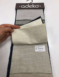 Римская штора День-Ночь из тканей Adeko Mirabelle 823 и 804 и Nope Brad 01