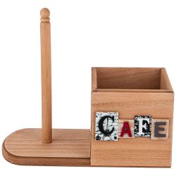 ПОДСТАВКА С ДЕРЖАТЕЛЕМ ДЛЯ БУМАЖНЫХ ПОЛОТЕНЕЦ КОЛЛЕКЦИЯ "COFFEE & TEA TIME" 29*14,5*15 СМ