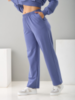 Костюм с брюками КБ-384/серо-фиолетовый-п