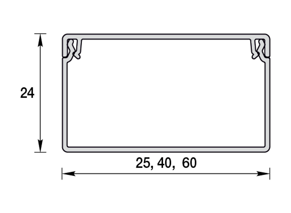 Кабельный короб Идеал ПВХ КБК 25х24 белый 2000 мм