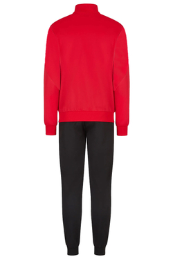 Мужской теннисный костюм EA7 Man Jersey Tracksuit - red/black