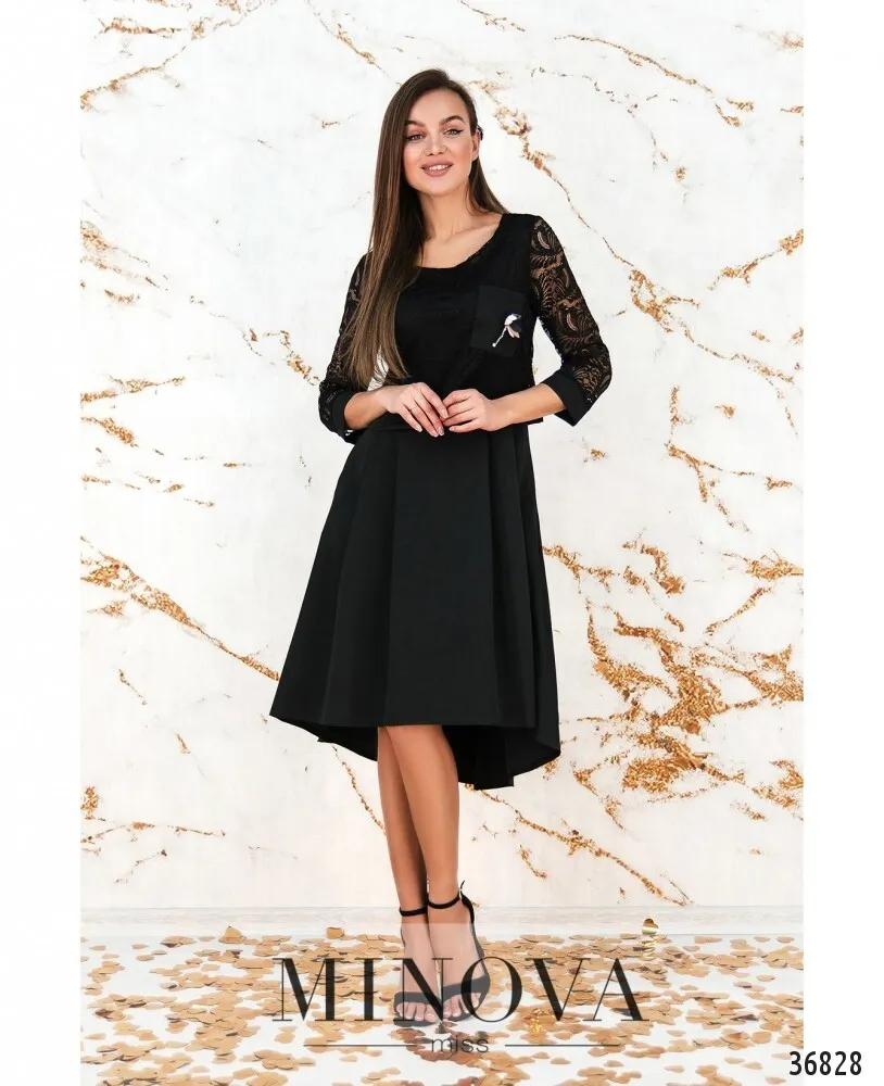 Платье 8619-черный Minova