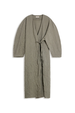 Платье maxi с баской Invitation olive