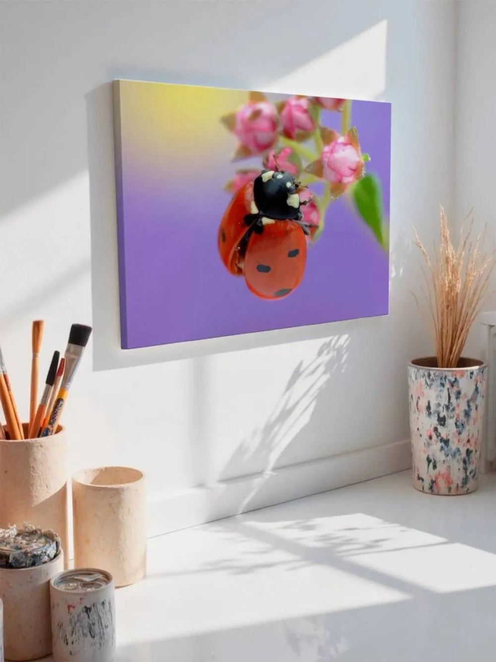 Картина на стену 40 X 50 Божья коровка