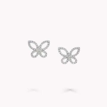 Серьги Graff Mini Butterfly Silhouette Diamond Earrings