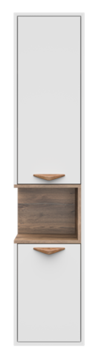 Шкаф - пенал Brevita Bergen 35 подвесной правый (белый)