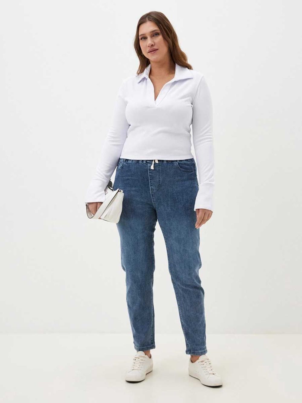 Джинсы на резинке больших размеров