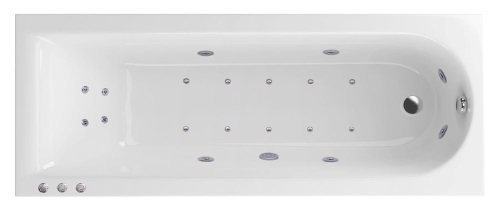 Акриловая ванна Excellent Actima Aurum Lux 170х70 см WAEX.AUR17.LUX.CR с гидромассажем, белая