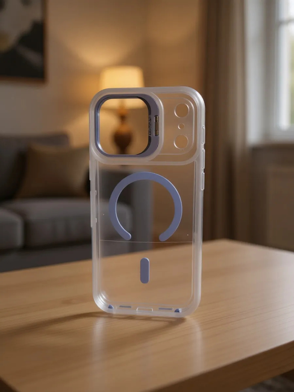 Прозрачный чехол Crystal Stand Case для iPhone 17 Pro Max