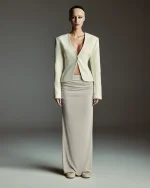 Юбка серая макси