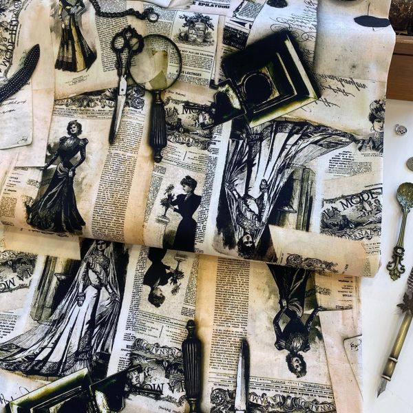 МОДА ВИНТАЖ, ЧЕРНИЛЬНИЦА Handmade Fabrics 100% хлопок 1
