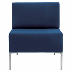 Кресло мягкое "Хост" М-43, 620х620х780, без подлокотников, экокожа, темно-синее