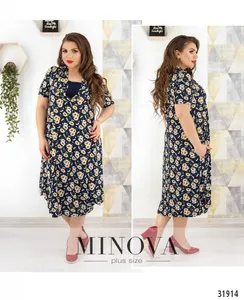 Платье 352-синий Minova