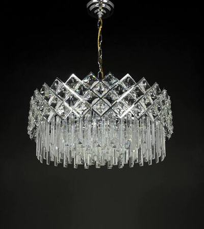 Люстра подвесная Lanbos, 9 ламп Е14, 360 Вт, до 18 кв м, хром