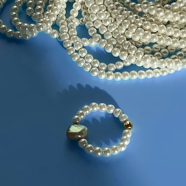 Хрустальный жемчуг, оттенок "Черничный макарун", шар 6,2мм