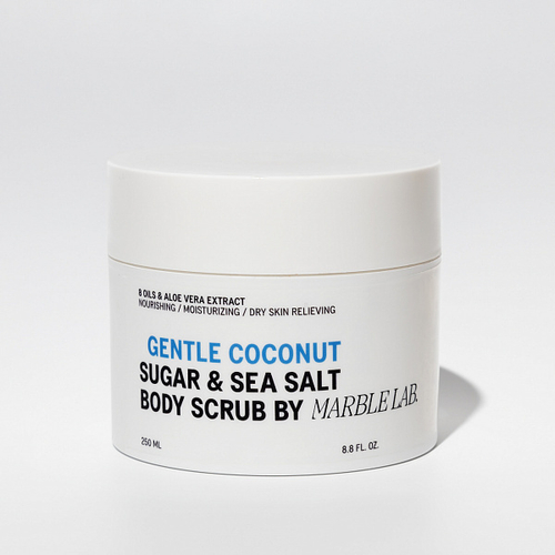 Marble Lab Питательный сахано-солевой скраб для тела Кокос ,200 мл
