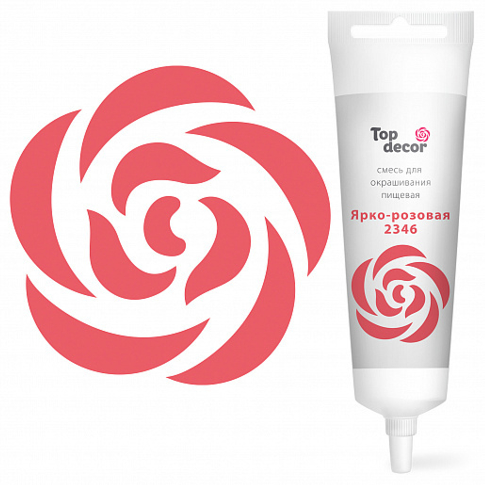 Краситель пищевой жидкий Ярко-розовая Top Decor (Топ продукт)