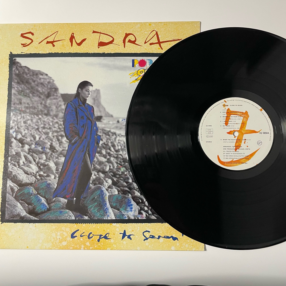 Винтажная виниловая пластинка LP Sandra Close To Seven (Греция 1992)
