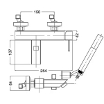 Смеситель для ванны Bugnatese P-Box 9402