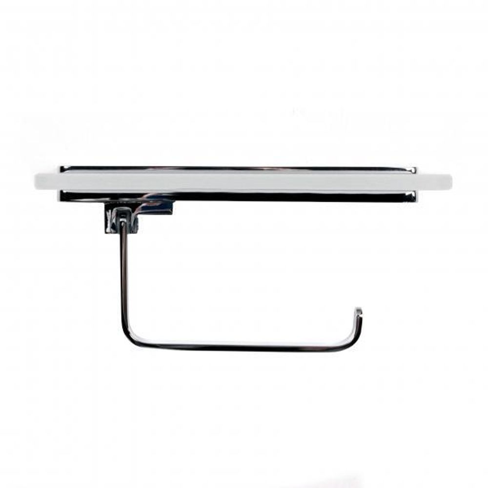 Держатель для туалетной бумаги с полочкой латунь SANTORINI 16335.B глянцевый