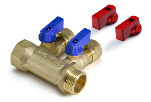 Кол. с кранами (TIM) 1"-20   2вых кр.+син.