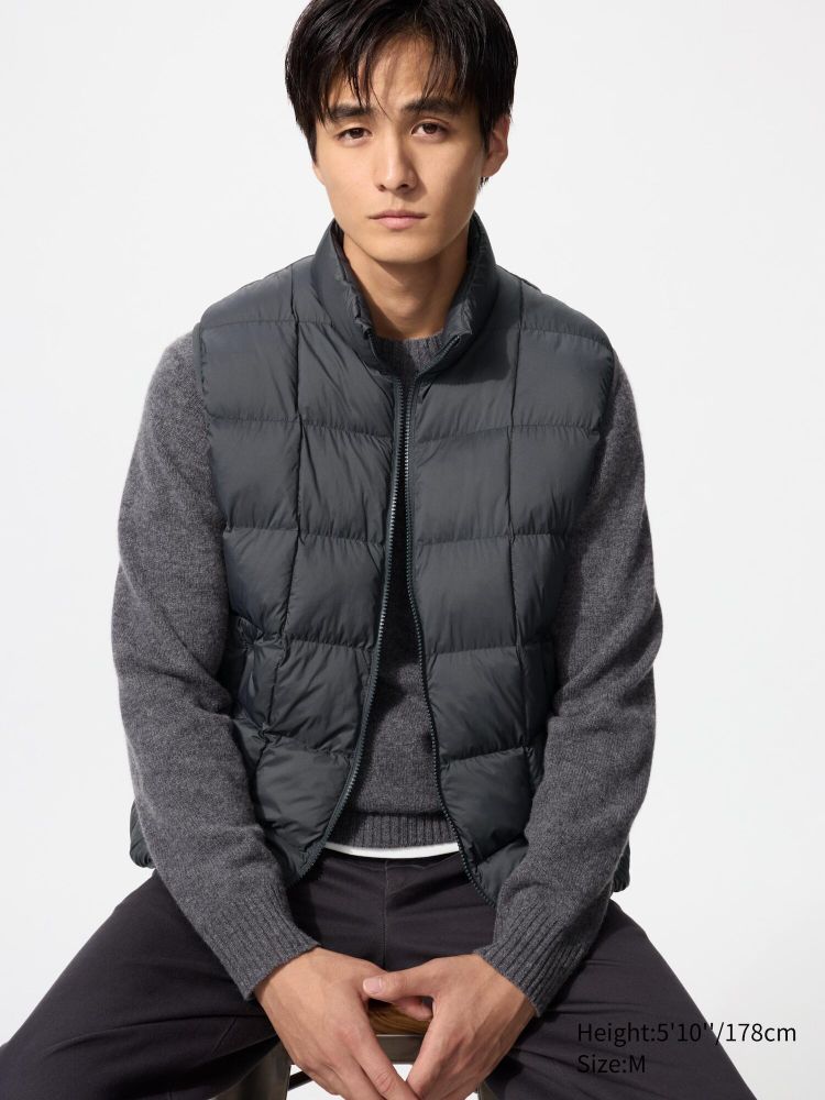 UNIQLO Жилет PUFFERTECH, темно-серый