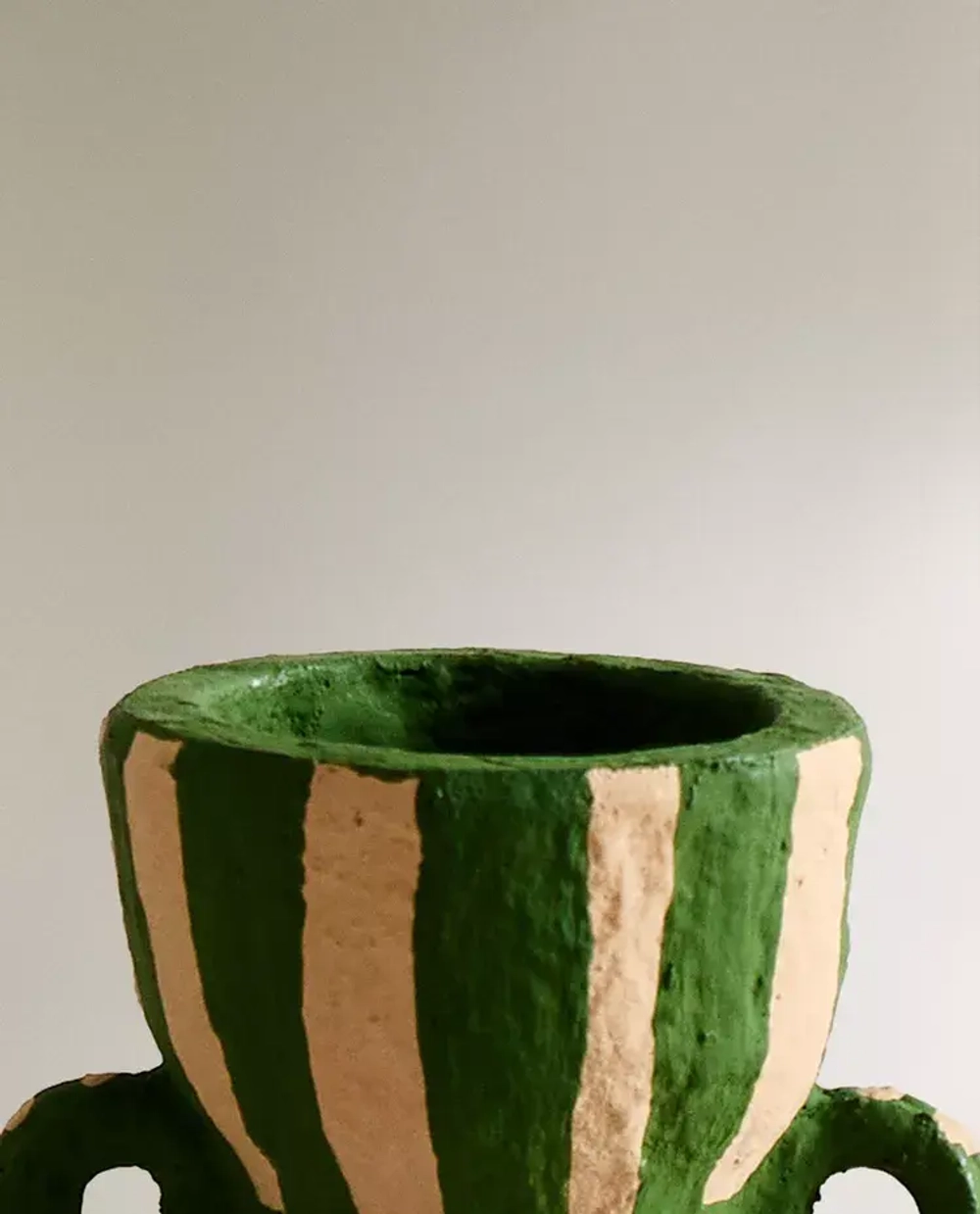 ZARA HOME ПОДСВЕЧНИК ИЗ ПАПЬЕ-МАШЕ, ЗЕЛЕНЫЙ